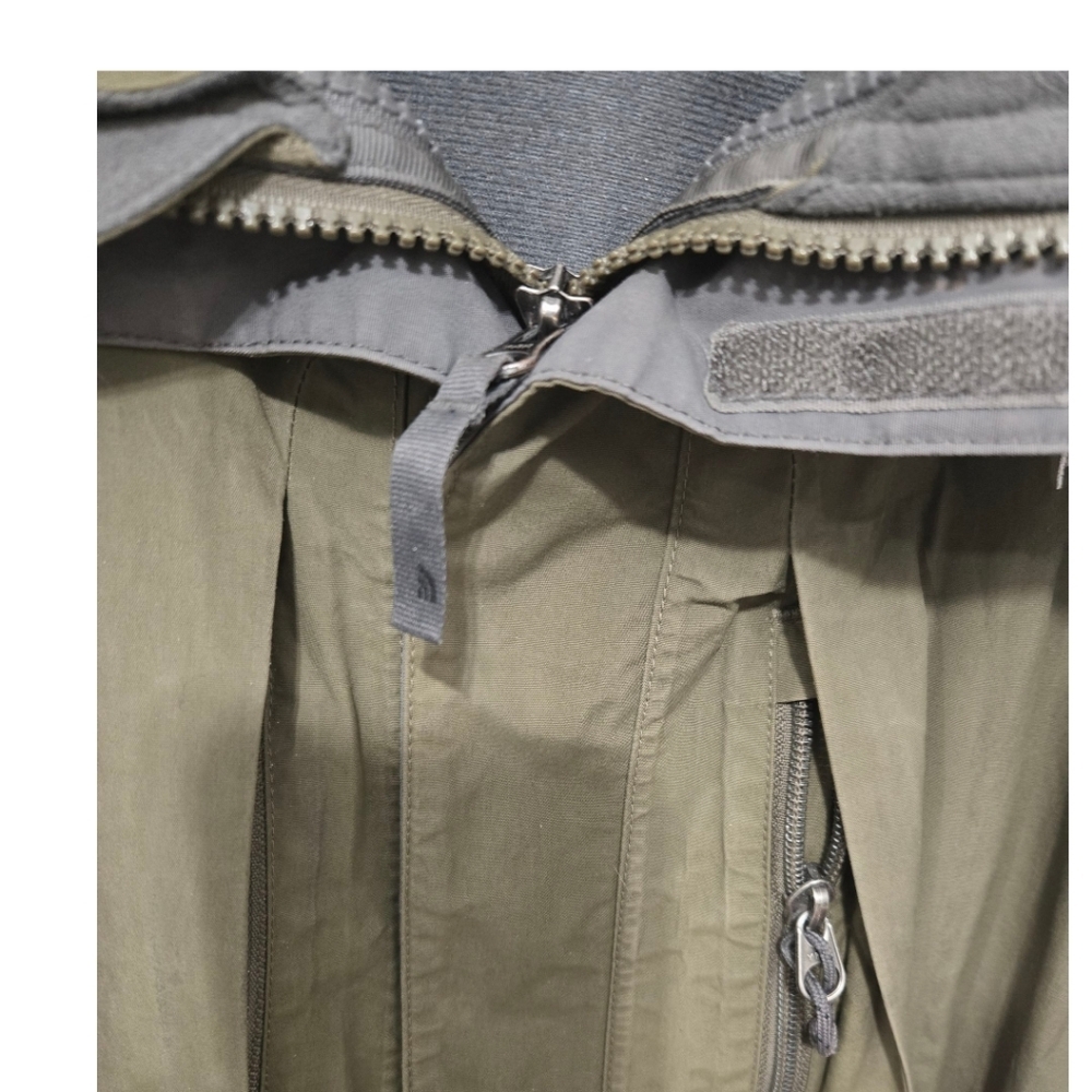 The North Face HyVent Waterproof Windbreaker Jacket Men Sz Large Army Green Gray - Picture 5 of 12